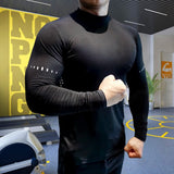 High Collar Breathable Compression Shirt