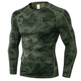 Camouflage Long Sleeve Compression T Shirt