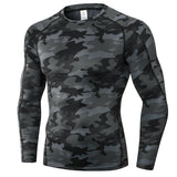 Camouflage Long Sleeve Compression T Shirt