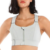 Shockproof Front Zipper Sports Bra